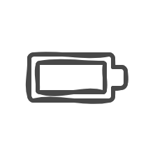 icon of a battery in a hand drawn style