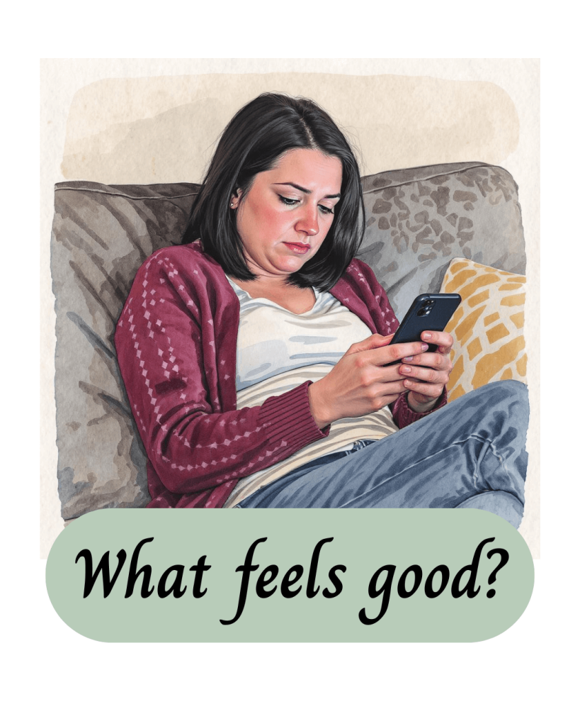 woman doomscrolling on her phone