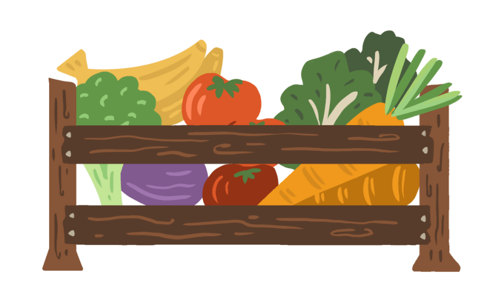 a crate of mixed vegetables