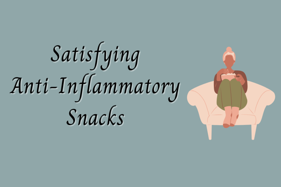 Satisfying Anti-Inflammatory Snacks with woman sitting down eating popcorn